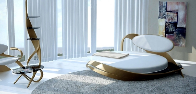 Wooden furniture of modern design – curves and unique finesse ... Bett modern design