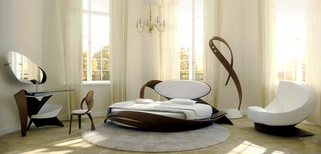 Wooden furniture of modern design – curves and unique finesse ... Bett modern design