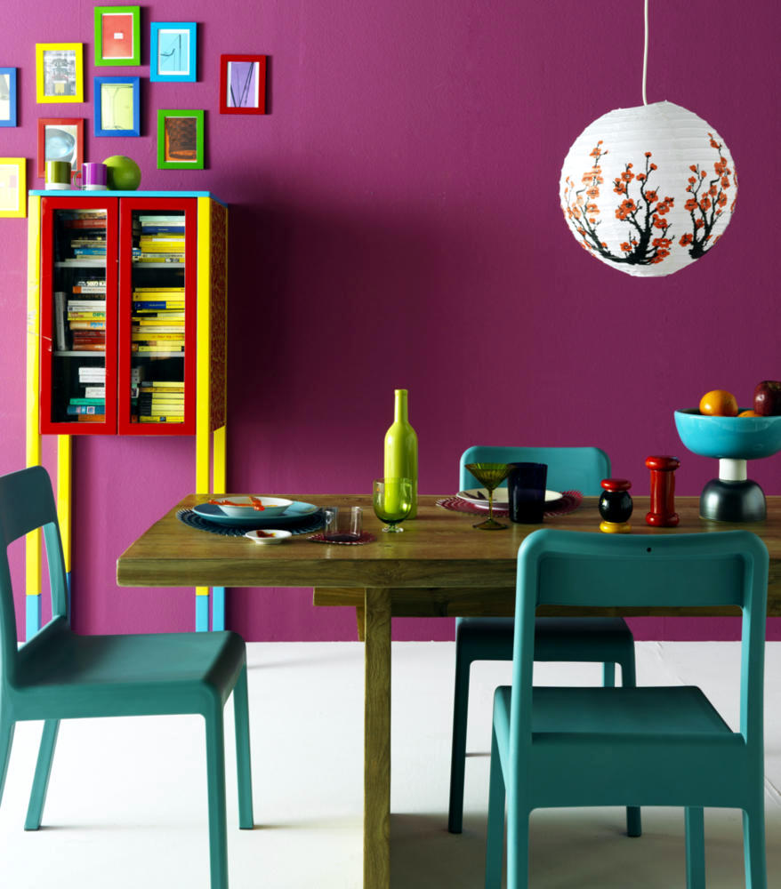 Colourful dining room with bright colors | Interior Design ...