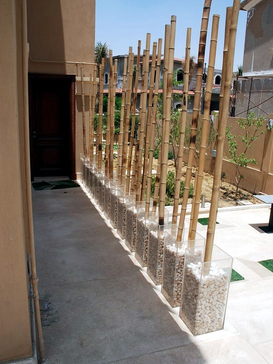 bamboo poles decorative using ofdesign decoration balcony privacy pots