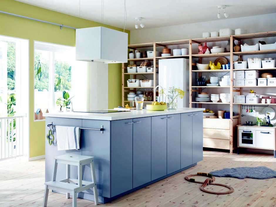 Shelves instead of Kitchen Cabinets Interior Design Ideas - Ofdesign