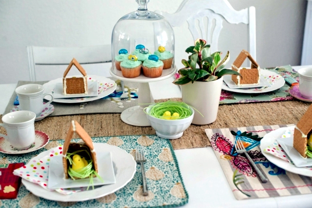 Ask the festive table decoration Easter itself - 22 Ideas