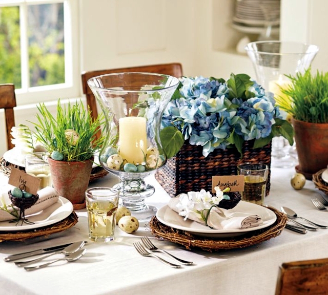 Ask the festive table decoration Easter itself - 22 Ideas