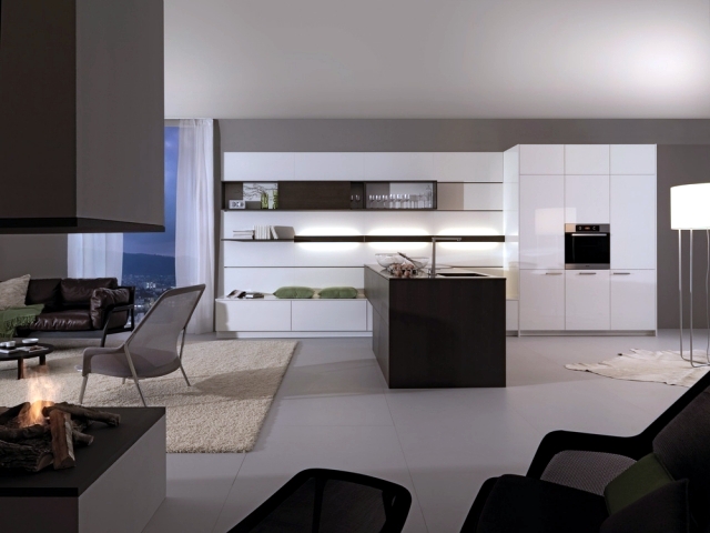 Design of modern kitchen with beautiful light timeless