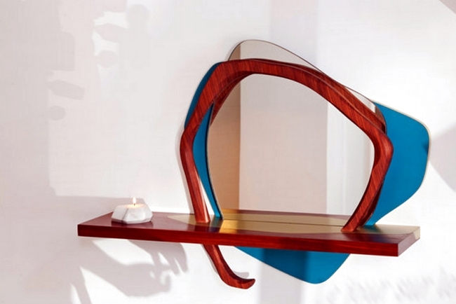 Design mirror line inspired by nature by Karen Chekerdjian Ikebana