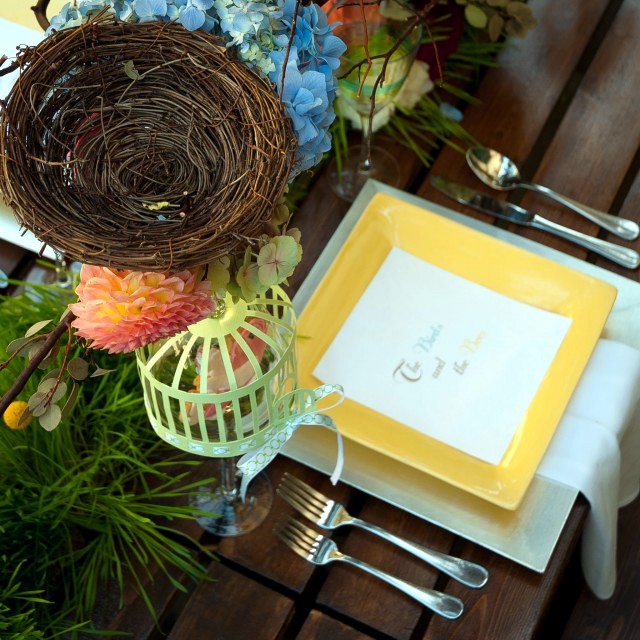Spring table decoration
