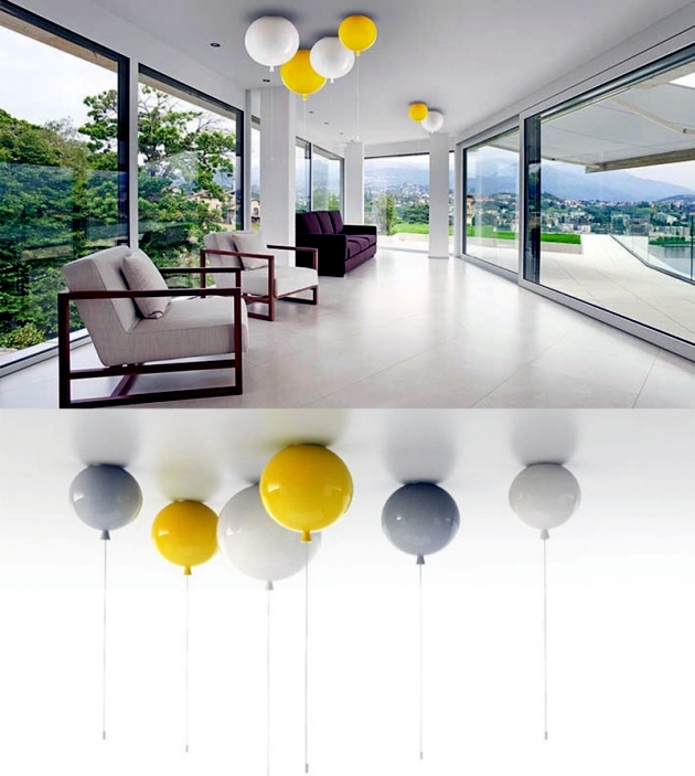 Wall and ceiling Brokis designed as colorful air balloons