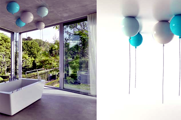 Wall and ceiling Brokis designed as colorful air balloons
