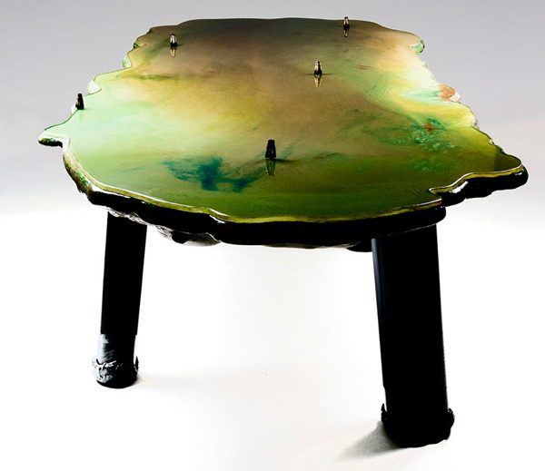 Collection of tables Gaetano Pesce Limited Clever optical water