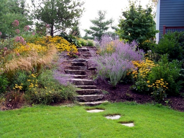 build garden stairs - design give a sense of dynamism