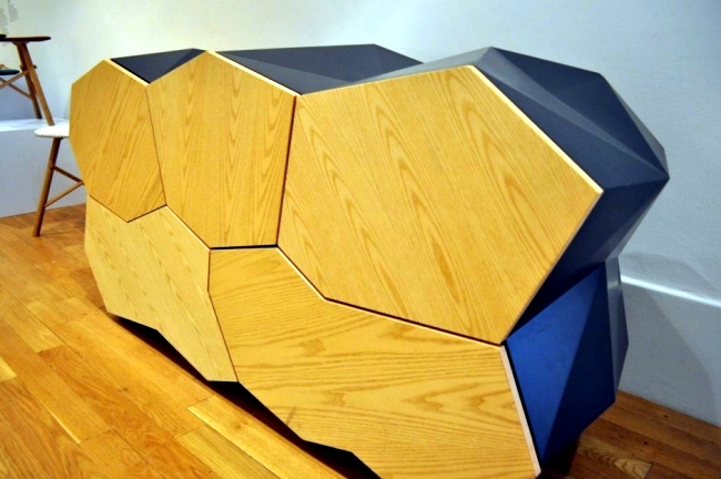 Wooden sideboard design reflects natural landforms