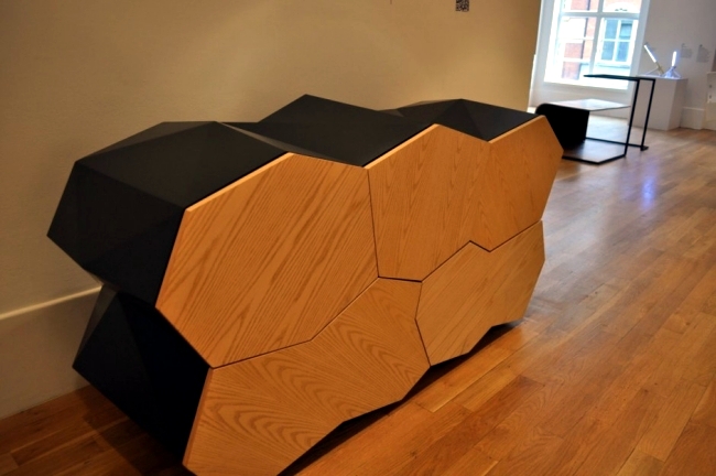 Wooden sideboard design reflects natural landforms