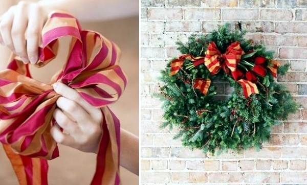 Advent and Weinachtsdeko Tinker - Door Wreath inexpensive materials
