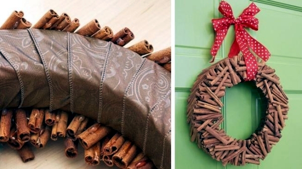 Advent and Weinachtsdeko Tinker - Door Wreath inexpensive materials