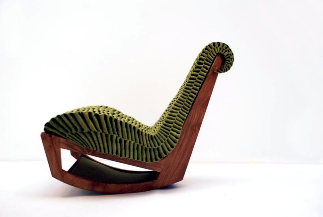 Ivy Lounge Rocking Chair designed according to the principles of biomimicry