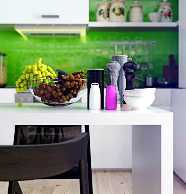 The vibrant colors of the interior cleverly used - 3D visualizations