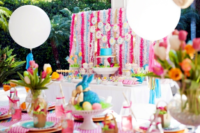 Organizing kids party in the garden - 20 fun ideas Easter decoration