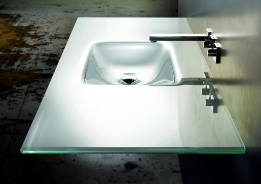 Vitraform modern glass sink vanity vessel