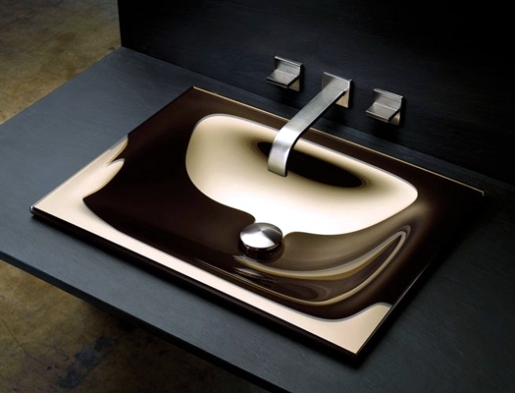 Vitraform modern glass sink vanity vessel
