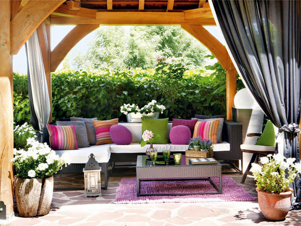 Part of garden and patio design for many Patio Bambu interior Ideas