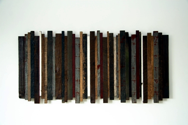 Recycled wood Contemporary wall art brings the outdoors inside