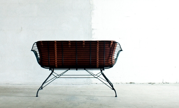 Handmade Collection "Wire" leather furniture and metal