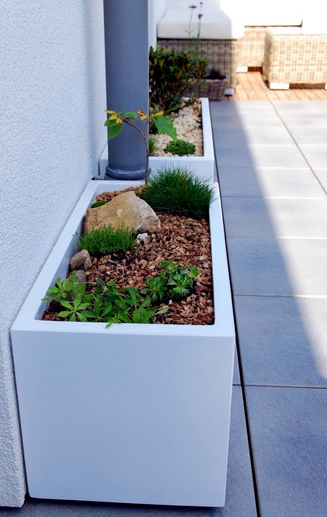 Fiber cement planters - Ideal for urban gardening on the balcony