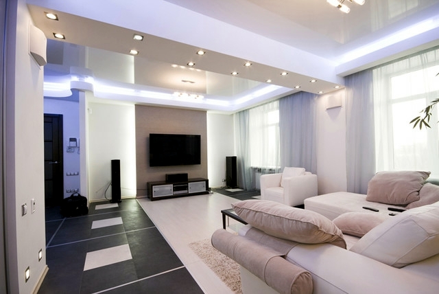Indirect ceiling lighting offers comfort