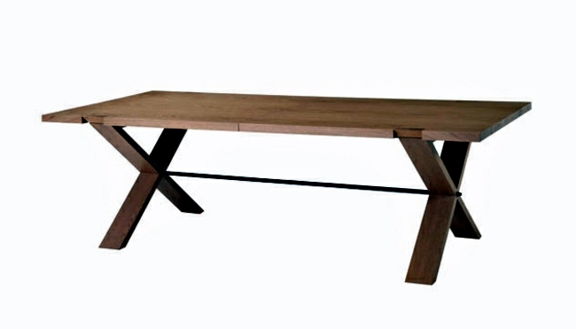 Extendable dining table wooden impressive smoothness