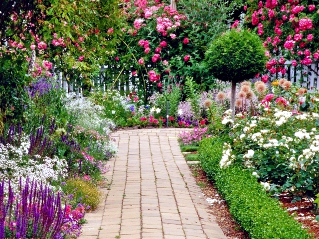 Creating a beautiful garden paths - For wide