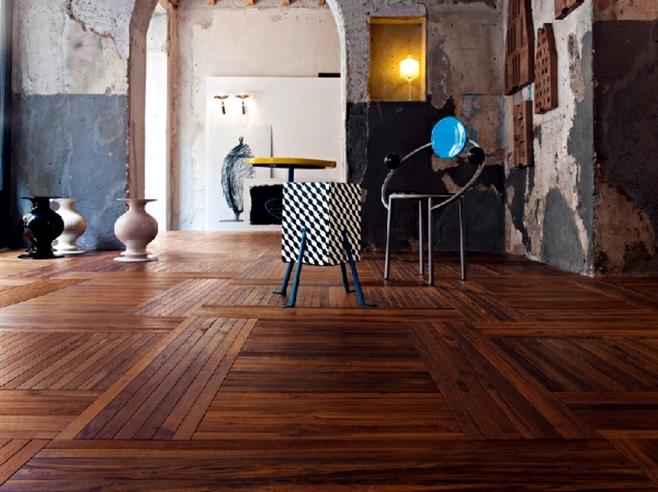 Embarrassed Parquet - setting the direction poses with space and lifestyle