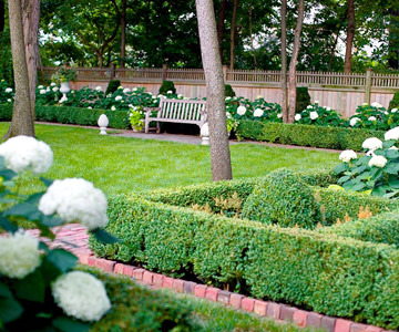 Tips for designing a formal garden - Geometric shapes and bright