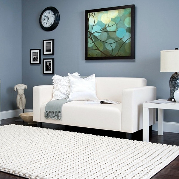 Contemporary rugs at one point bring comfort to the living room
