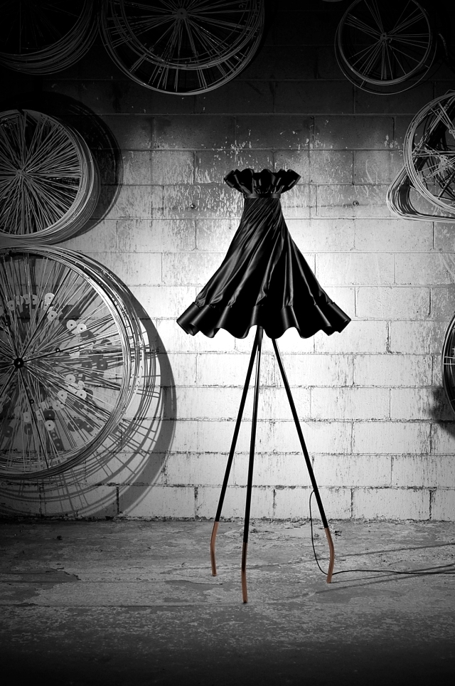 Lamp stand with stunning lampshade fabric "Ballerina" by Rakumba