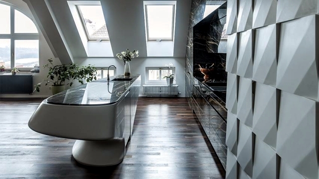 Corian Modern luxury kitchen and marble Iostudio