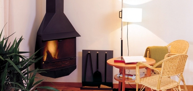 Standing fireplace, impressed by the style and practicality