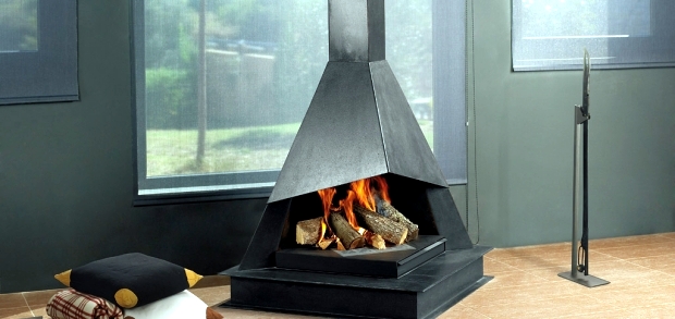 Standing fireplace, impressed by the style and practicality
