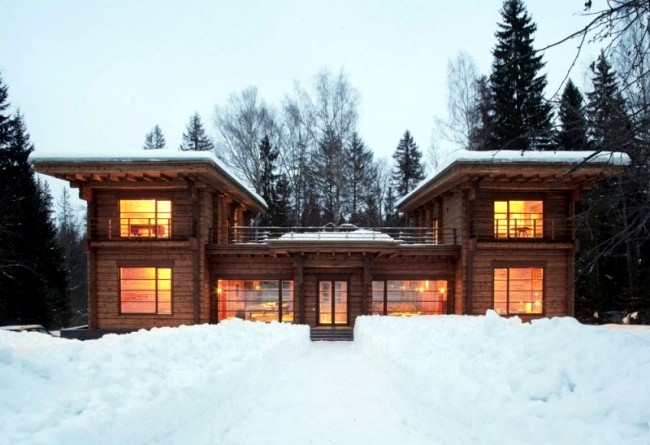 Minimalism In A Modern Russian Wooden House Near Moscow