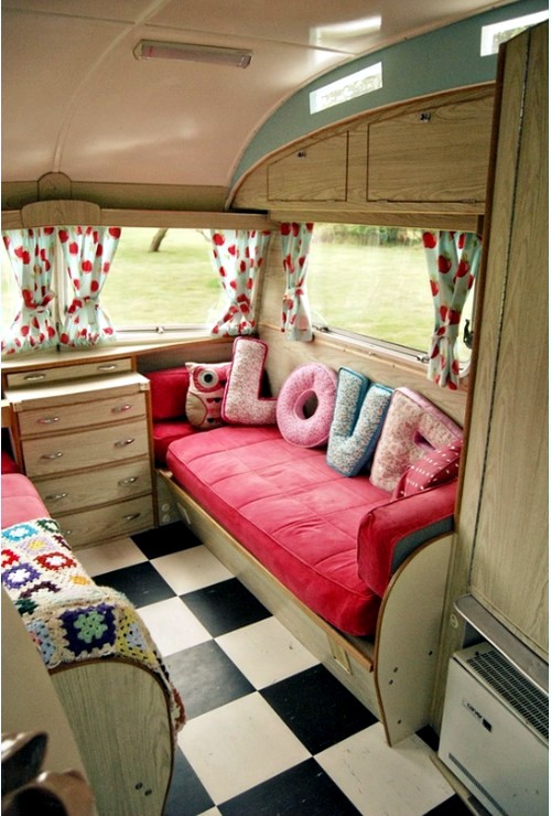 Caravan Decoration - set the caravan with a retro touch