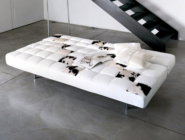 Practical design sofa offers seating and sleeping space