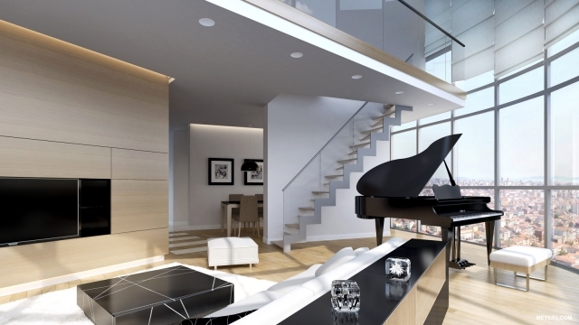 penthouse luxury apartments, shown by Ando Studio