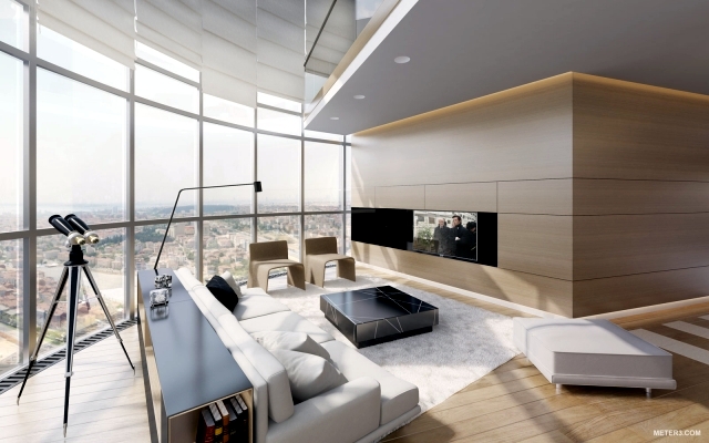 penthouse luxury apartments, shown by Ando Studio