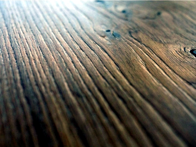 Dining table reclaimed wood has a rustic look