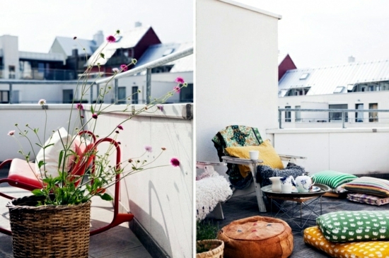 Balcony in summer - colorful decoration ideas for outdoor Balcony in summer - colorful decoration ideas for outdoor