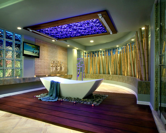 24 ideas for decorative bamboo poles - How bamboo is used in the room?