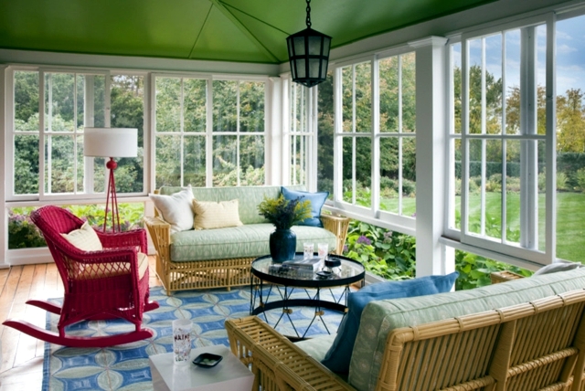 Conservatory furniture - rattan furniture complement the interior