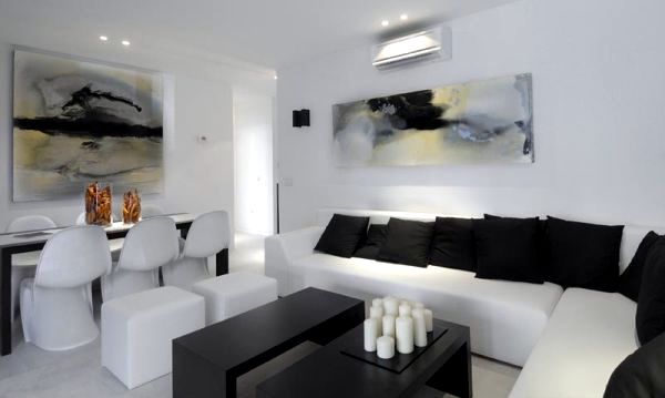 Use abstract art as decorative items for the modern home