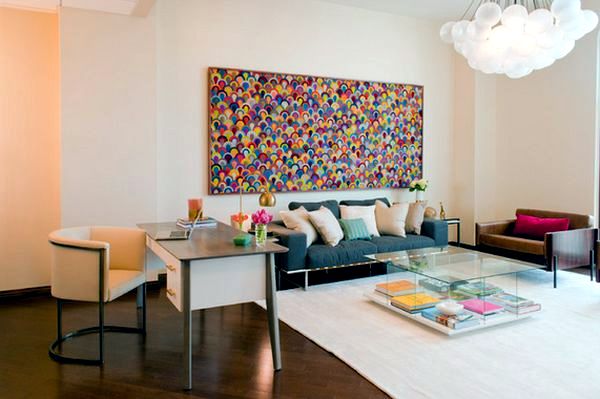 Use abstract art as decorative items for the modern home