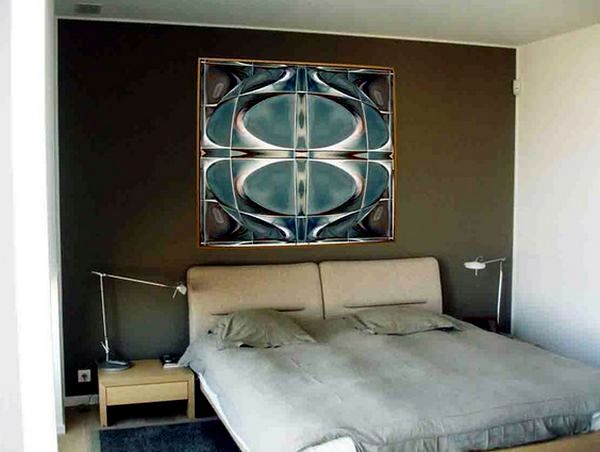 Use abstract art as decorative items for the modern home