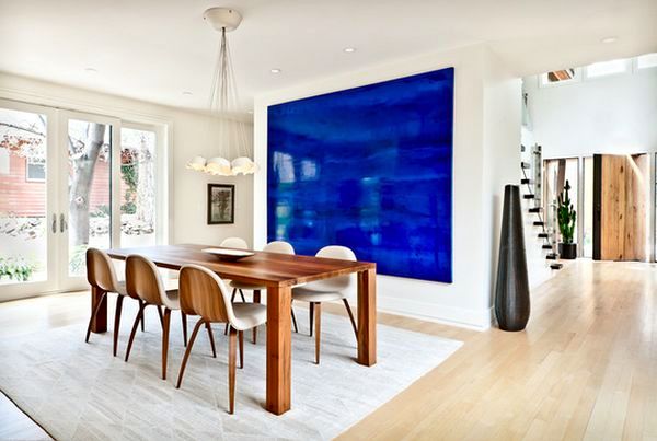 Use abstract art as decorative items for the modern home